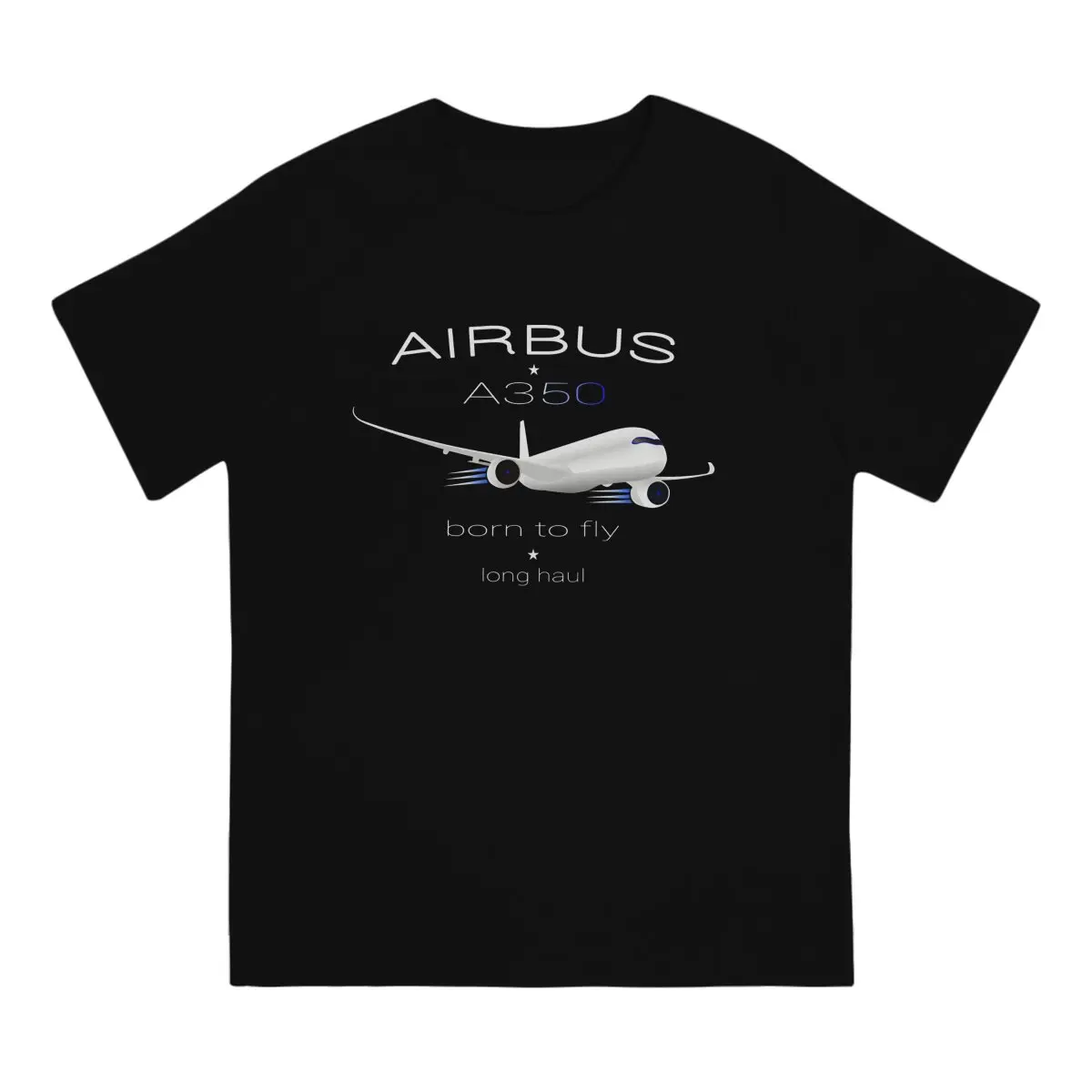 Men's T-Shirt Aircraft Modern Novelty Cotton Tees Short Sleeve Airbus T Shirt Round Neck Tops Gift