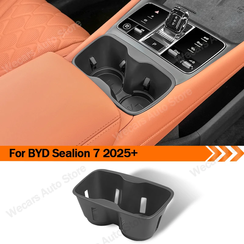 

Для BYD Sealion 7 2025 + подлокотник для центральной консоли, силиконовый держатель для чашки, коврик, противоскользящий коврик, внутренние автоаксессуары