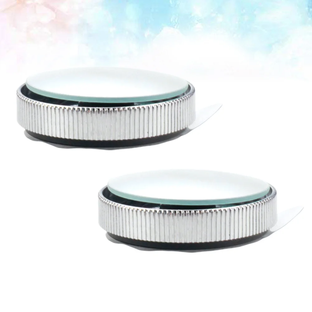 2Pcs Car Mirrors Mini 360 Wide Angle Convex Side Small Round Rearview Vehicle Mirror for Safe Driving Vision