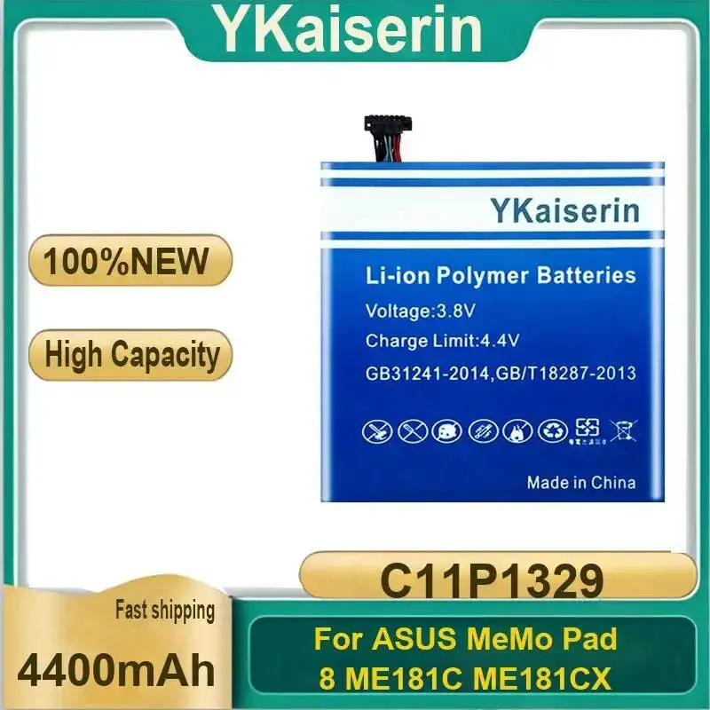 

Аккумулятор для планшета Asus Memo Pad 8 ME181C ME181CX C11P1329, реальная емкость 4400 мАч, стабильное питание