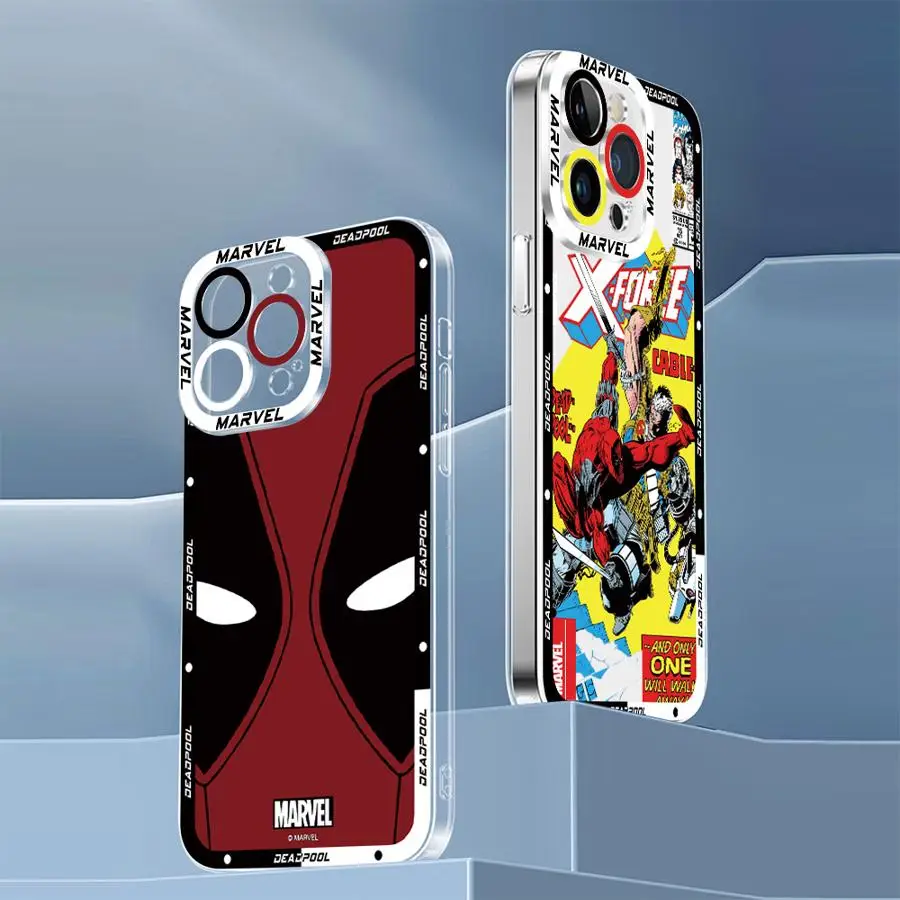 Funda de teléfono de Marvel Deadpool Lobezno para Moto G32, G22, G52, 2022, G71, G72, G73, Edge 40, 5G, 4G, cubierta suave transparente