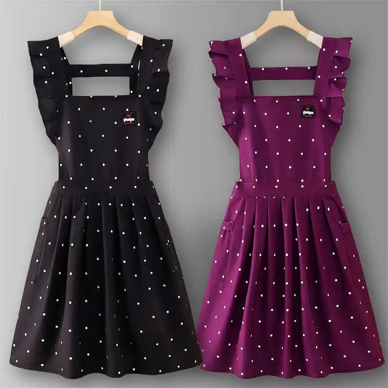 Apron Oil Resistant Waterproof Baking Kitchen Household Work Clothes Princess Style Fashionable Catering Cooking