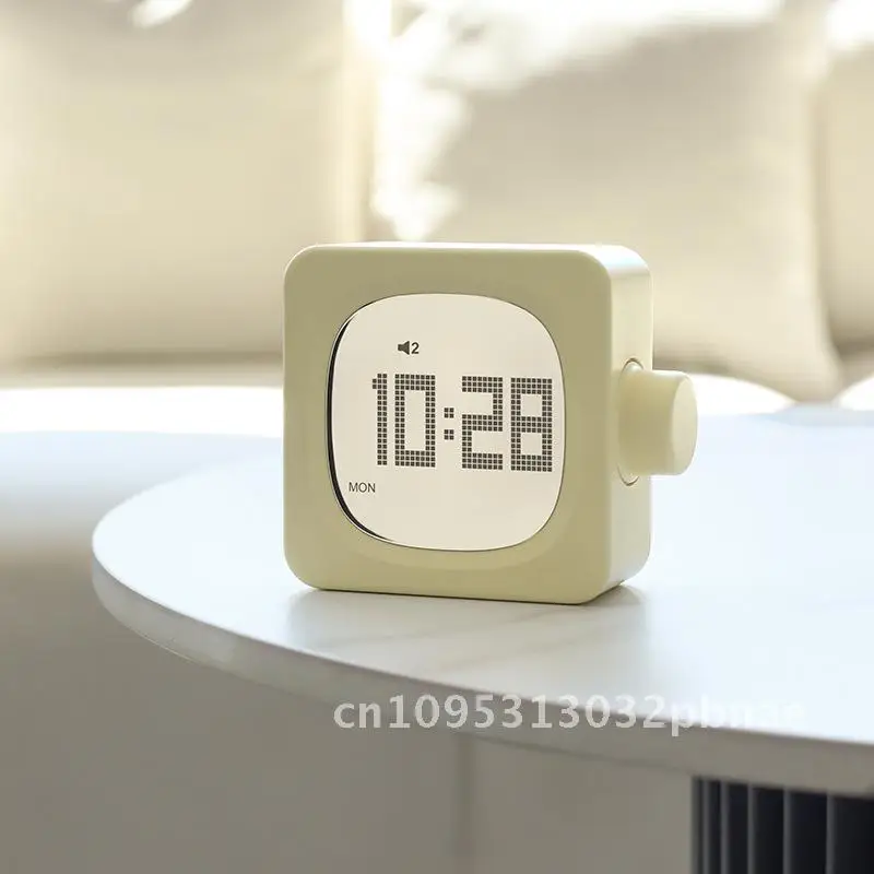 

Office square small alarm clock creative student clock bedroom bedside square electronic clock wake-up light