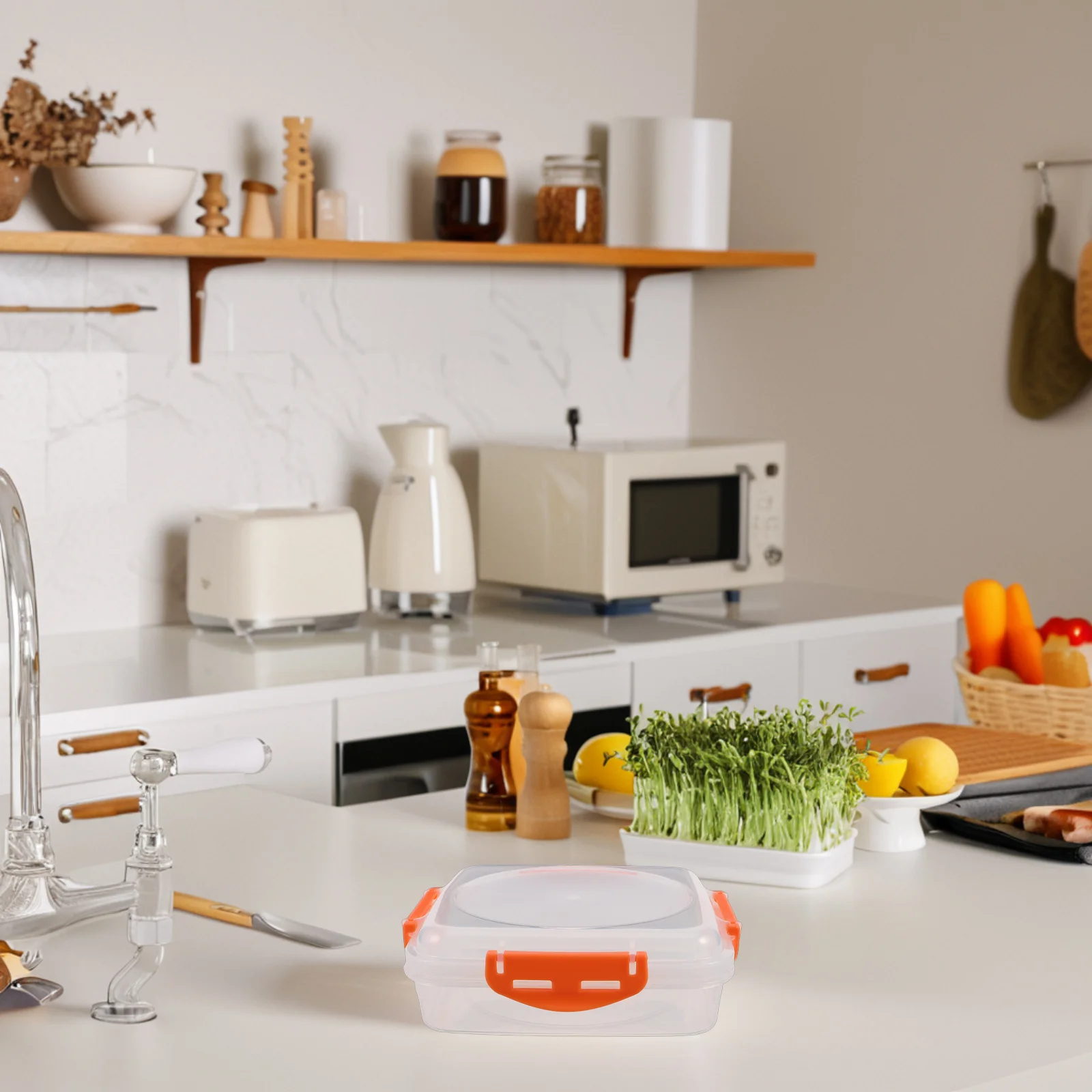 

Portable Airtight Sandwich Container Leakproof Food Organizer for Kitchen Lunchbox Outdoor Activities Multifunctional