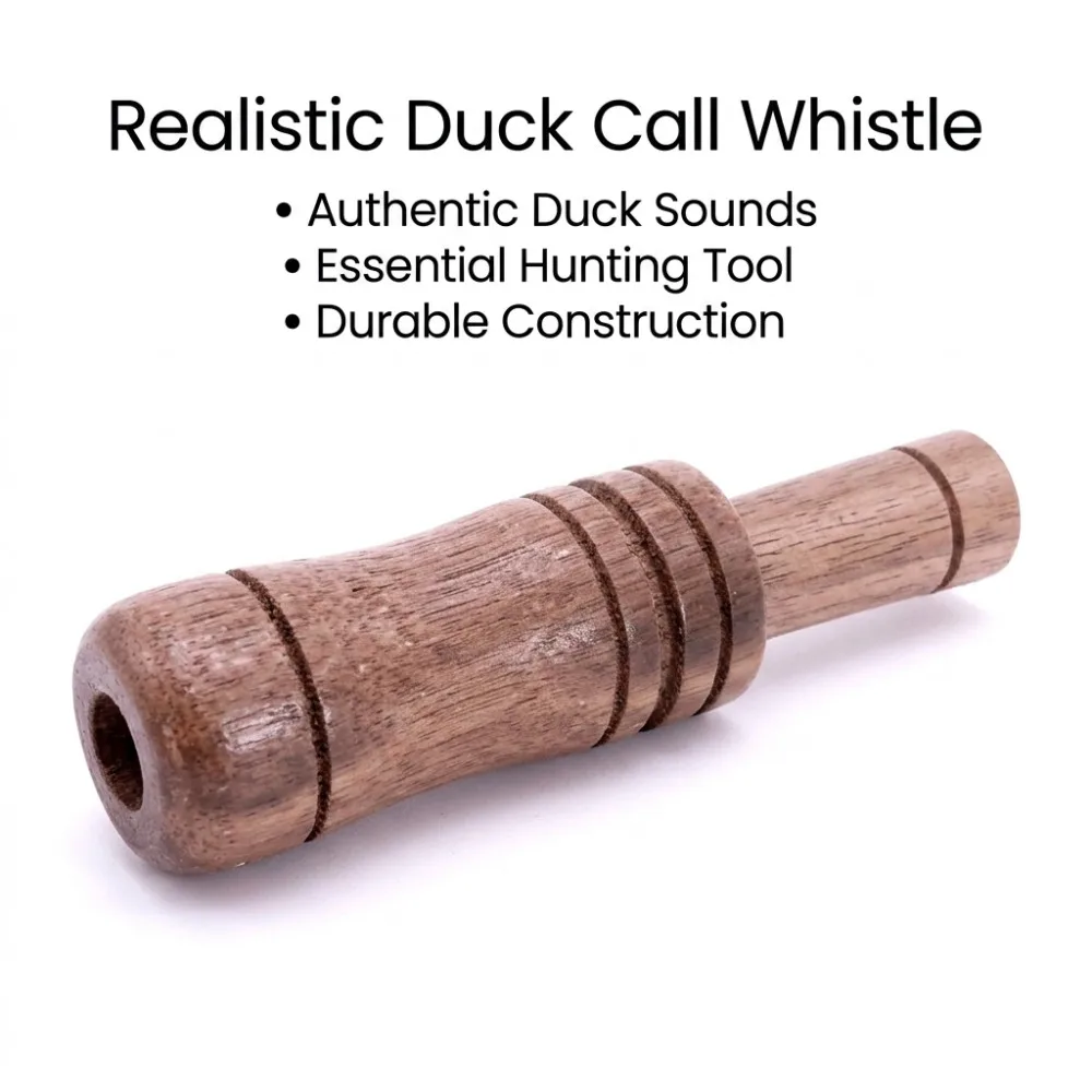 Wooden Whistle to Call All Ducks, Hunting Lures, Mallard, Duck Commander, Realistic Sound