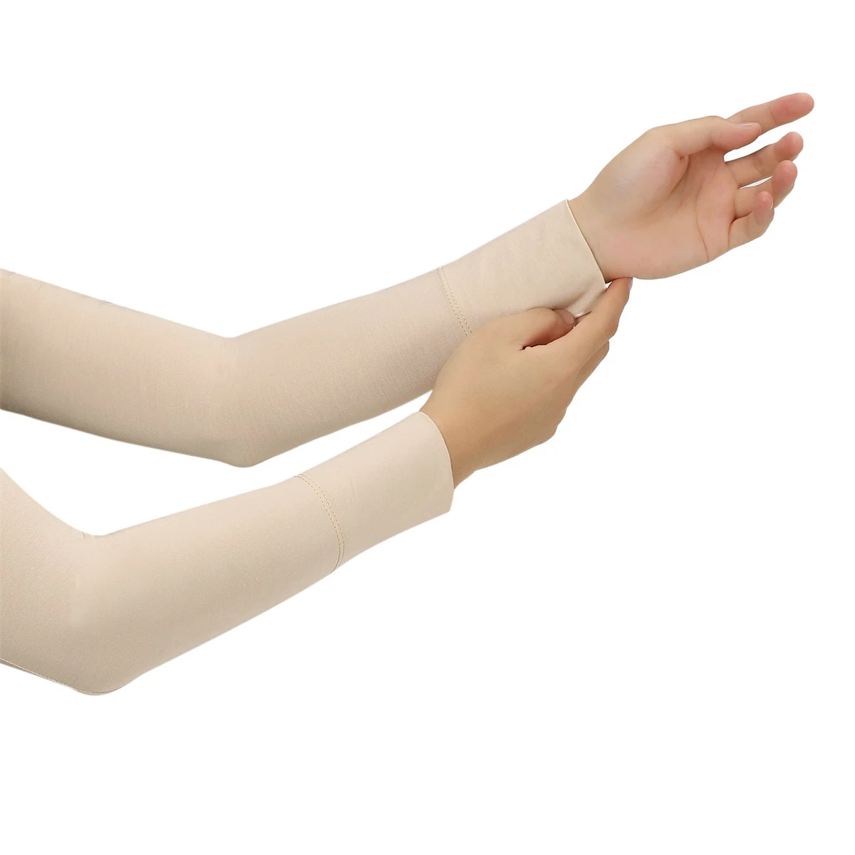 Penghangat Lengan Katun Modal Baru Musim Panas untuk Wanita Anak Perempuan Tabir Surya Berkendara Lembut Lengan Panjang Luar Ruangan Warna Solid Lengan Berkendara