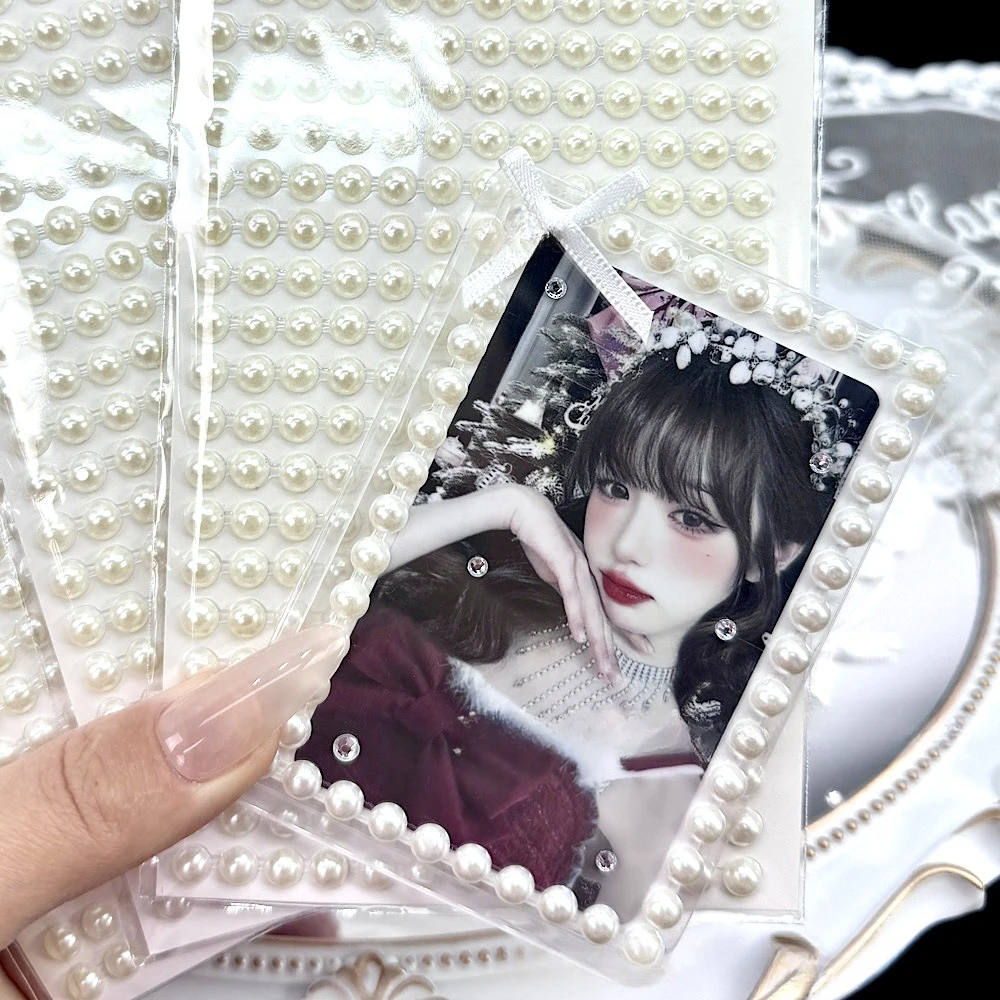 

3D White Pearl Sticker DIY Kpop Toploader Photocard Decor Sticker for Phone Scrapbooking Pearl Sticker Aesthetic Kids Gift