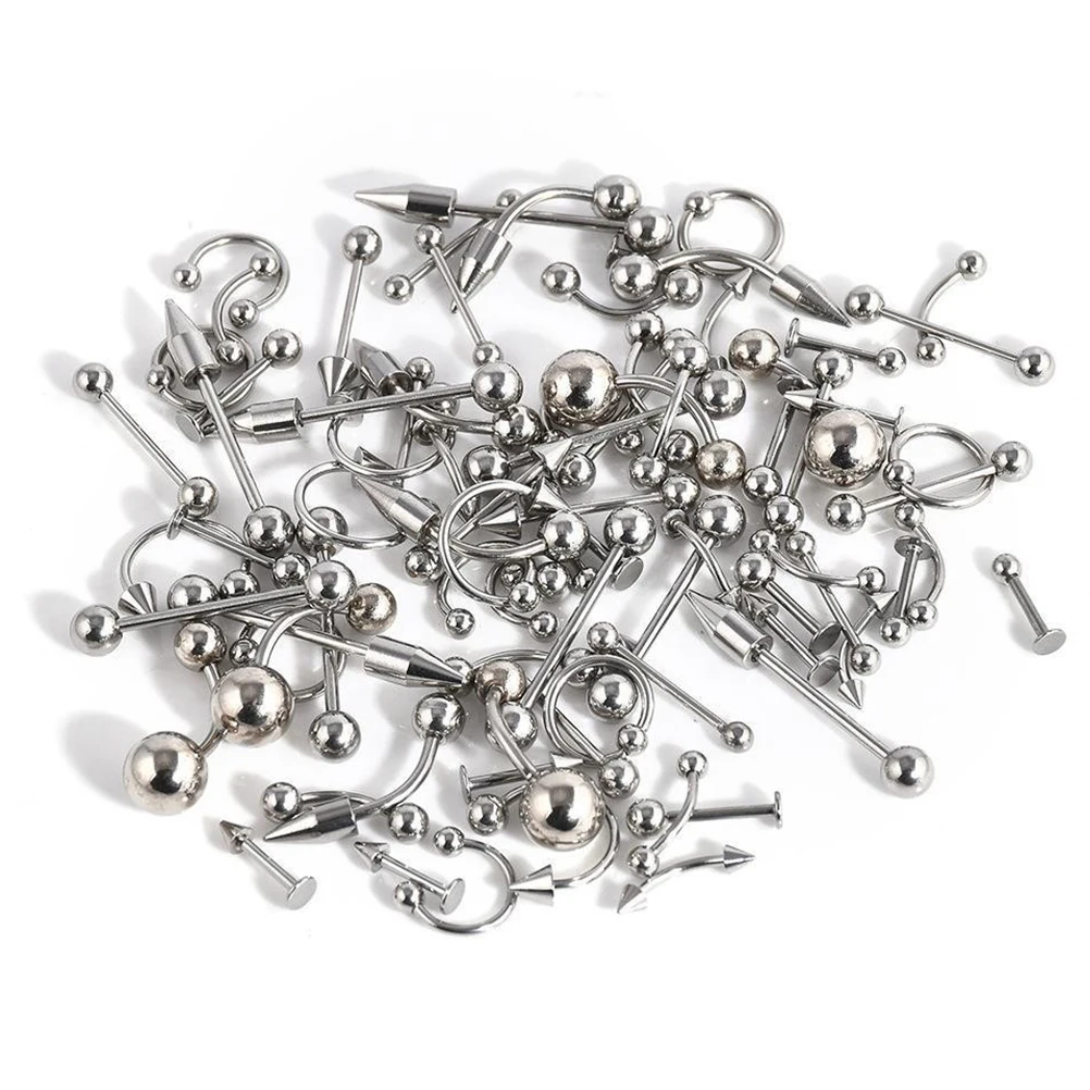 

Nose Ring Stud Body Piercing Jewelry Lip Labret Belly Button Ring Safe Fashion Party Banquet Gift Quality Materials Long