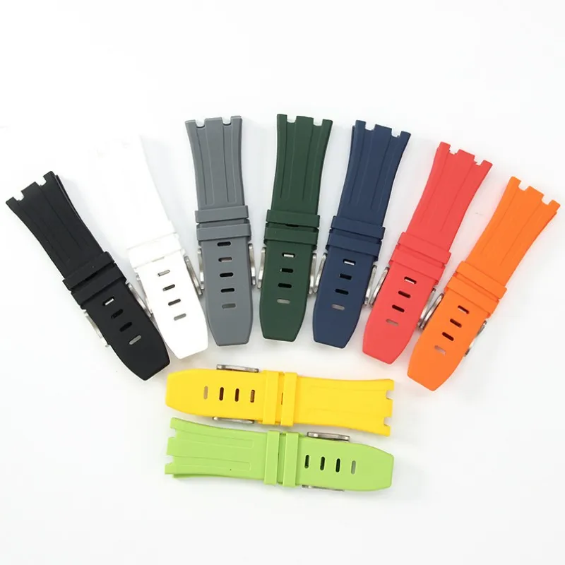 28mm Rubber Waterproof Watch Strap for AP Royal Oak Offshore AP 15710 15703 Soft Silicone Watch Bracelect Band Accessories