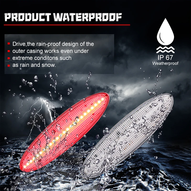 LED المصد الخلفي الجانب ماركر أضواء المؤشر لشروليه كورفيت C5 1997-2004 الحاجز مضيئة ضوء مصباح إيقاف السيارة القيادة الخفيفة #5