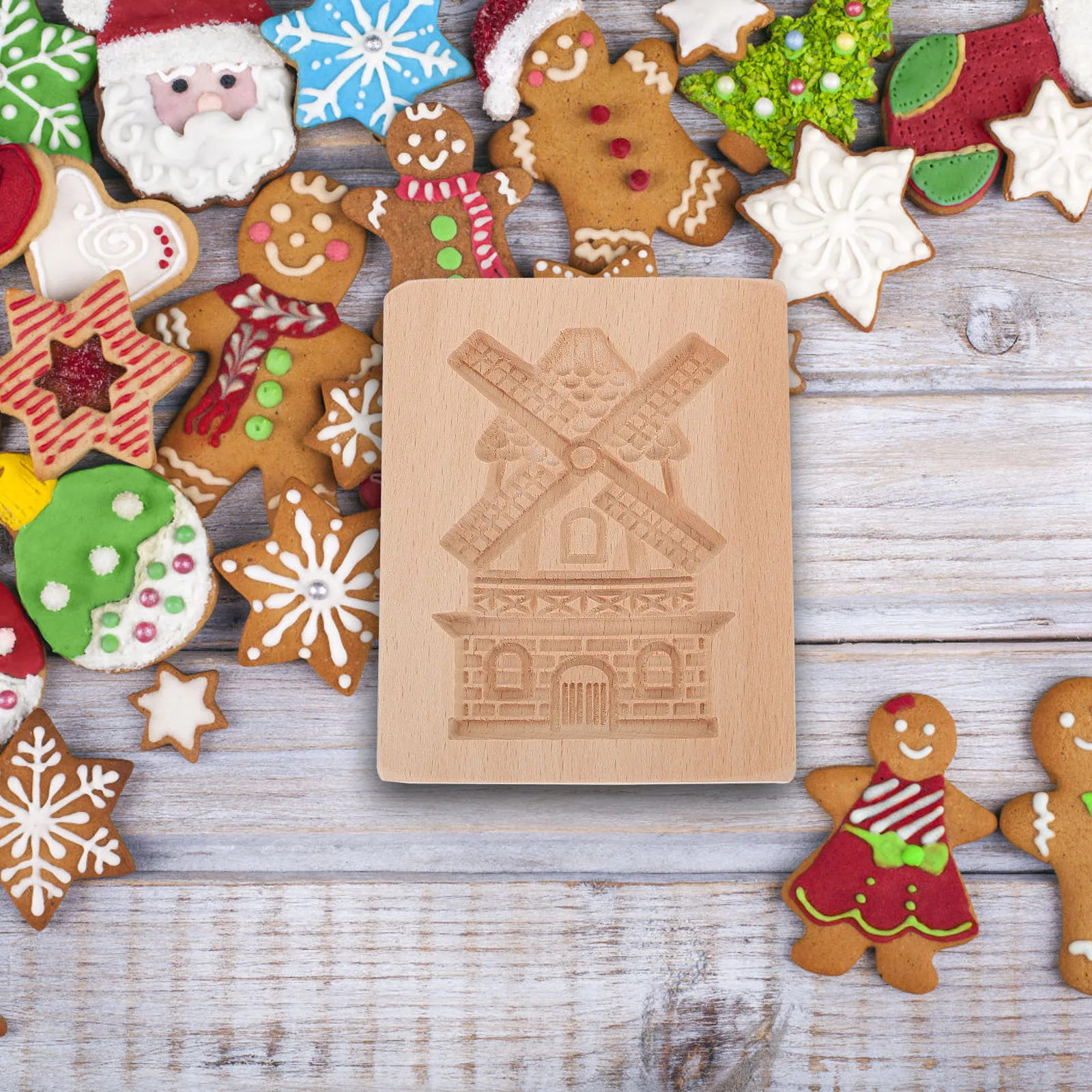

Wooden Cookie Biscuit Making Tool Creative Mold For Diy Home Use Safe Food Grade Wood Material Unique Design Chocolate