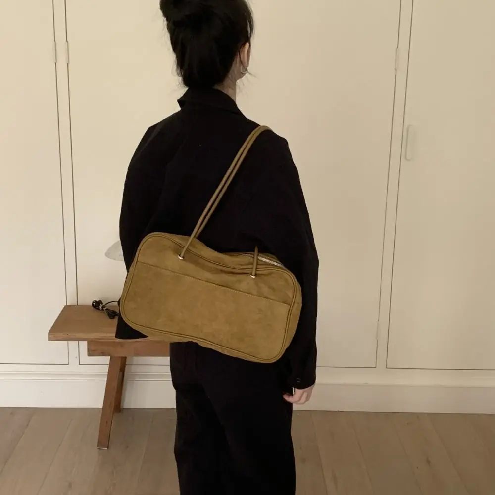 

Korean Style Retro Elegant Shoulder Bag Pu Leather Large Capacity Pillow Handbag Versatile Casual Purse Casual Commuting