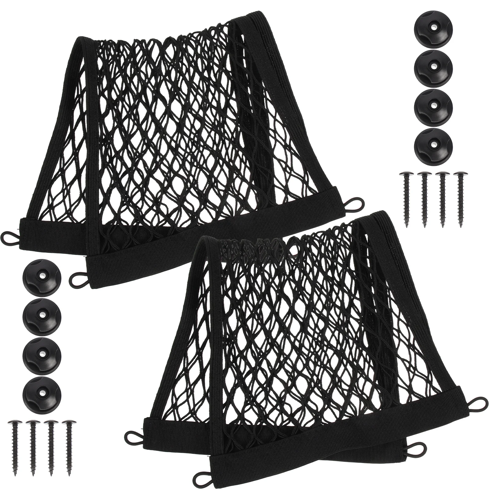 

2Pcs Car Trunk Net Organizers Storage Pockets for Small Cargo Secure Items in Place Non-Skid Car Ceiling Storage Net for Suv Rv