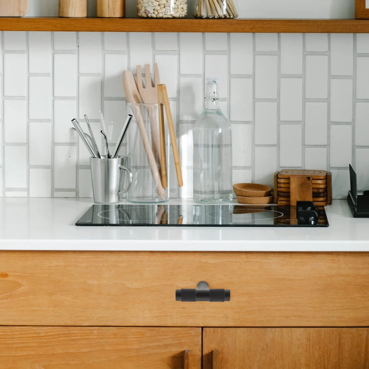 

4Pcs Aluminum Alloy Knobs for Dresser Frosted Texture Anti-Rust Metal Drawer Pulls Replacement Cabinet Handle Furniture Pull