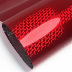 High Glossy Red Aircraft Pattern Plated Carbon Fiber Film Car Wrap Vinyl Sticker for Car Tuning Color Stickers Adhesive Decal