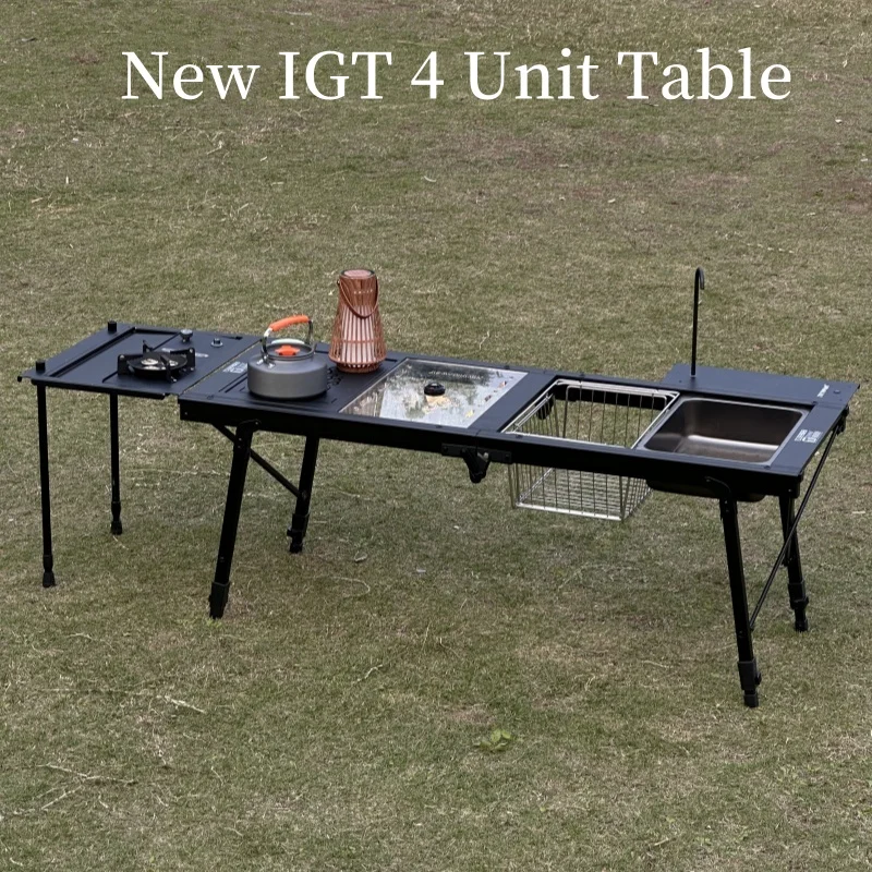 Tryhomy Camping IGT Table Igt 4 Unit Table Przenośny, ultralekki, składany stół kempingowy ze stopu aluminium bbq Picnic IGT Table Nowość