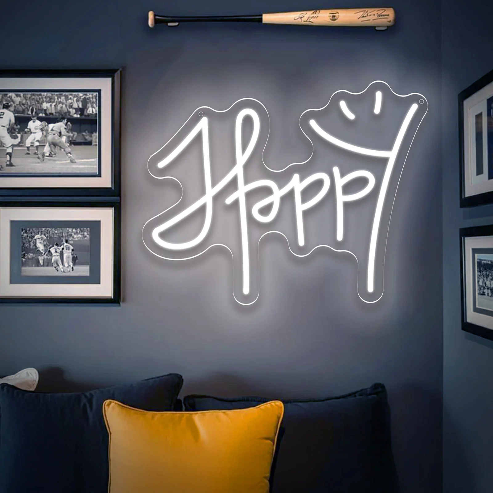 

HAPPY Neon Light, USB Powered, Suitable for Room/Bedroom/Game Room/Study/Living Room/Parties/Window/Cafe/Bar/Beverage Shop Decor