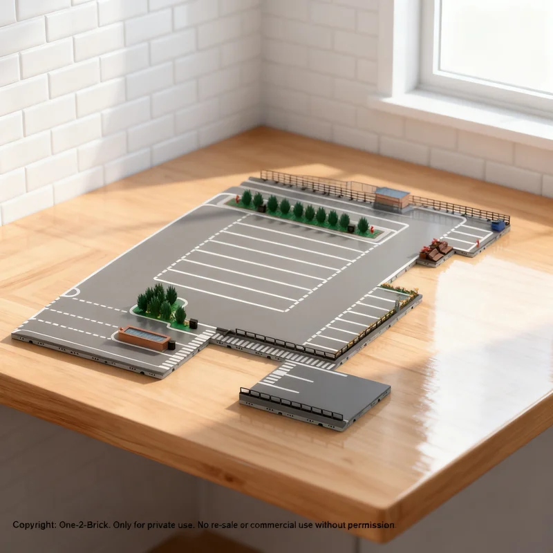 5197 قطعة MOC وحدات Streetscape مركز اللوجستية نموذج بناء لعبة كتل العمارة هدايا عيد الميلاد فكرة إبداعية التعليم