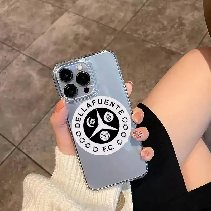 Dellafuente F C Phone Case For Iphone 14 12 13 11 Xr X Xs Max Mini Pro Max 6 6 S 7 8 Plus Se2022 2020 Transparent Cover