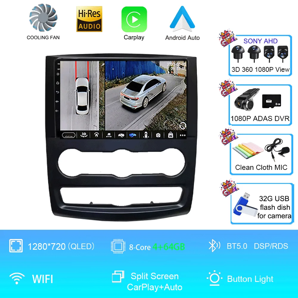 10 inch Android 16 autoradio multimediasysteem video voor Mercedes Benz Sprinter speler GPS stereo CarPlay+auto WIFI+4G DSP