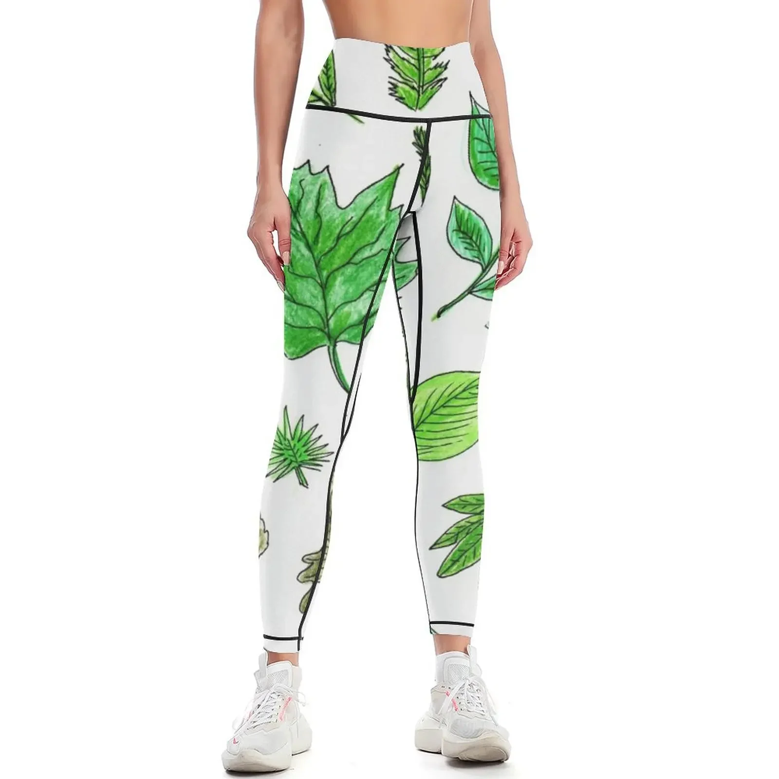 

LEAVES Leggings sport legging for girls harem pants sporty woman push up Womens Leggings