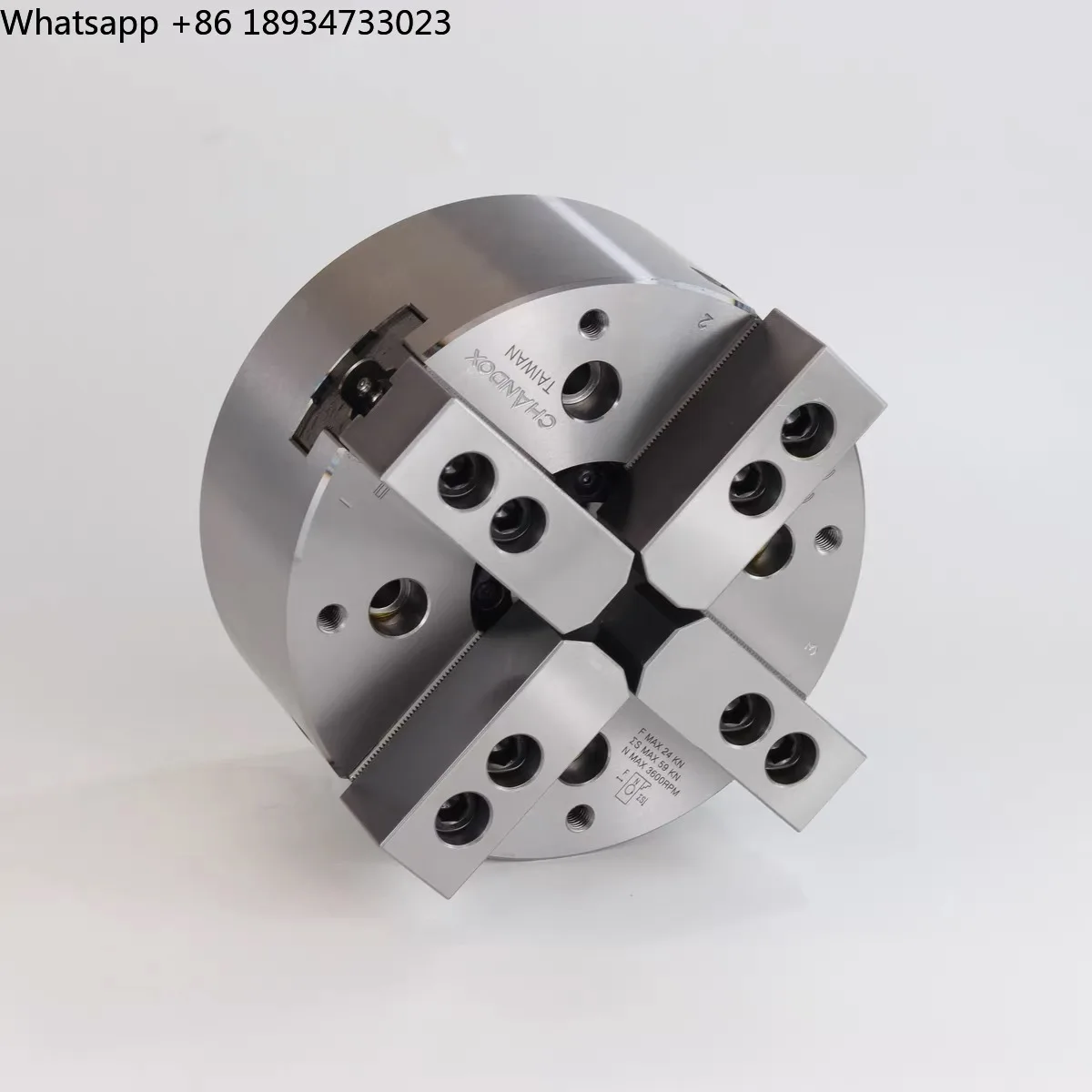 Authentic Taiwan Chandox Brand OPF-208 Four-Jaw 8-Inch Steel Hydraulic Chuck for CNC Lathe Machine