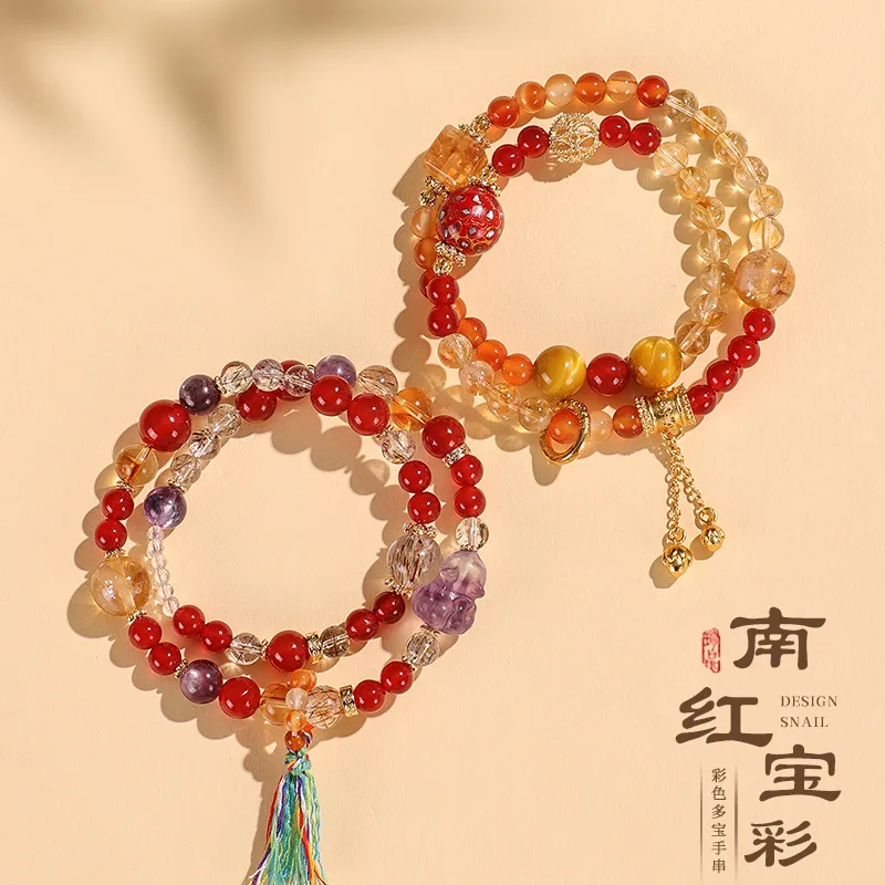 

Year New Design Bohemian Ethnic Style Multi Layer Bead Temperament Versatile Treasure Bracelet Lucky Hand String