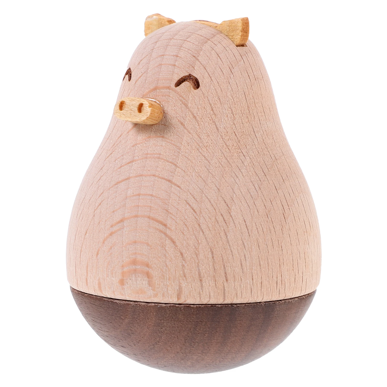 

Tumbler Ornament Baby Rattles Toy Miniature Educational Toys Bamboo Animal Nordic Style Safe Non Toxic Desk Bookshelf