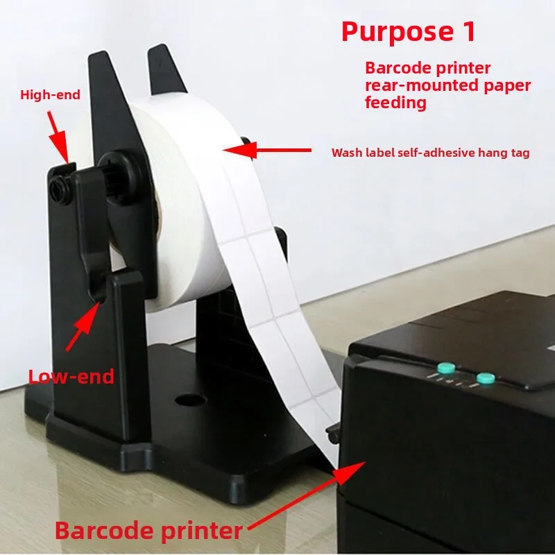 Manual Label Rewinder Barcode Printer Large Bracket Adhesive Bracket Hand Cranked Paper Winding Label Machine Barcode Equipment