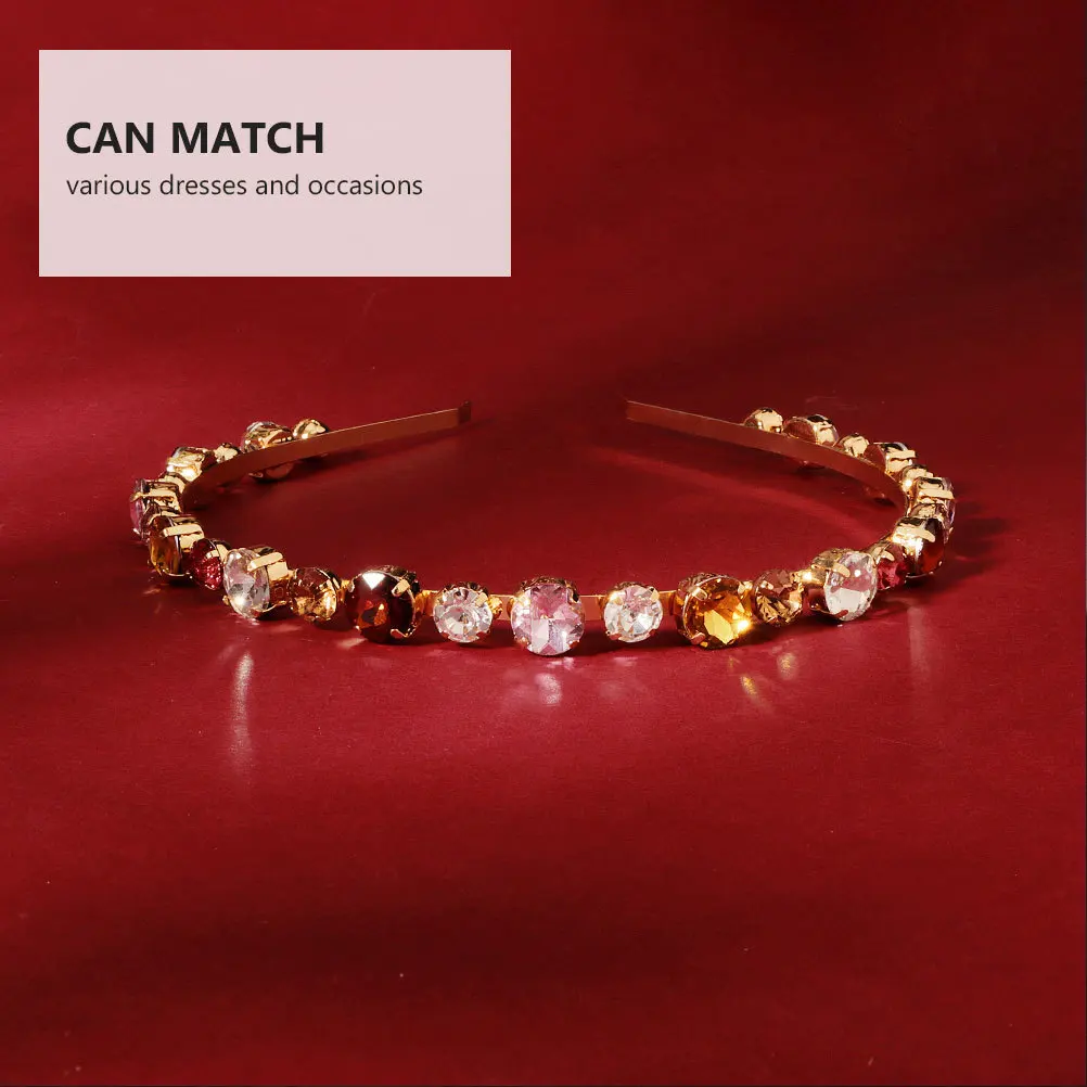 

1Pcs Crystal Hair Accessories Stylish Headband Elegant Simple Chic Hair Decor Chic Headdress Fashion Headdress