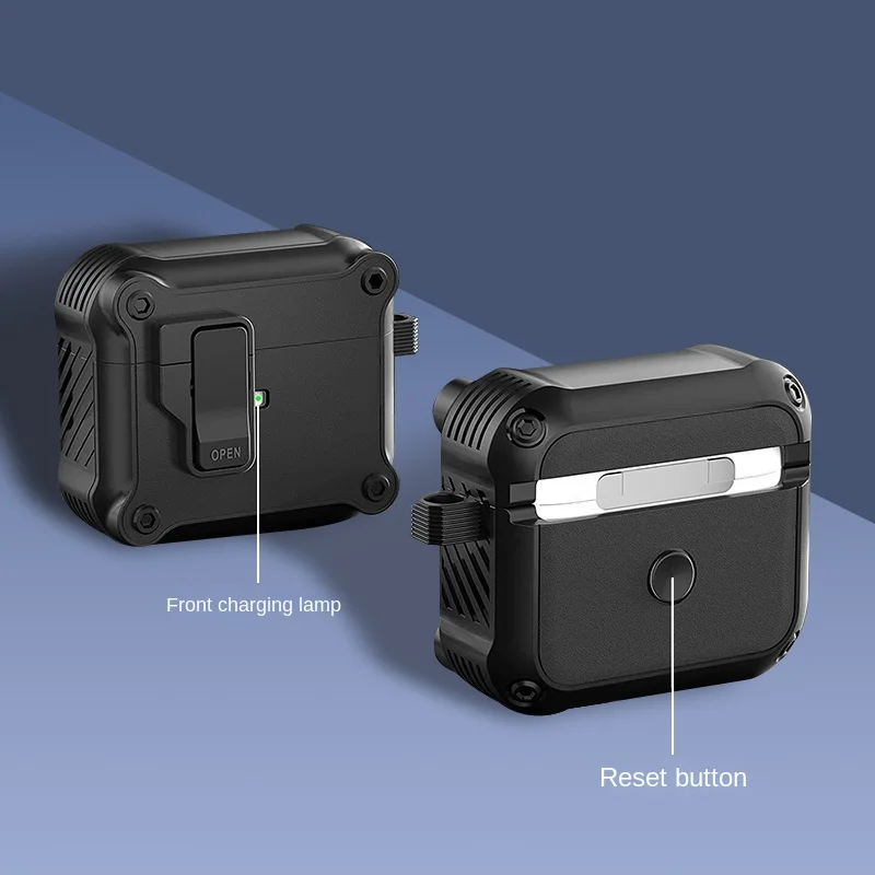 Automatic pop cap Security Lock  Cover for AirPods Pro Case  for AirPods Pro 1 2 3 Pro 2nd Gen Case Shockproof Cover Air Pods 3