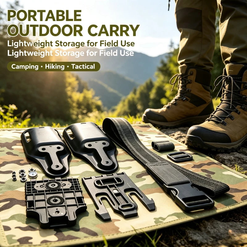 3PCS Tactical Waist & Leg Carry Set Quick Release Mounting System Portable Storage Accessories for Outdoor Activities