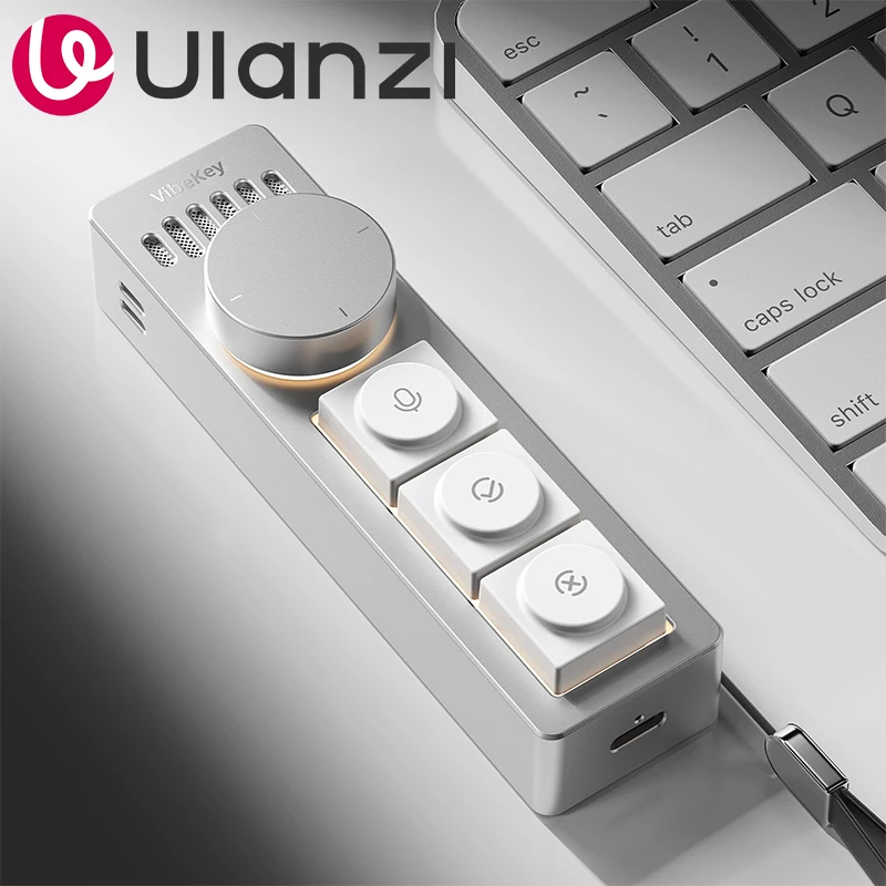 Ulanzi Vibe Key AI Voice Input Keypad AU05 Productivity Tool for AI Coding Video Meetings for ChatGPT Gemini Claude Workbuddy