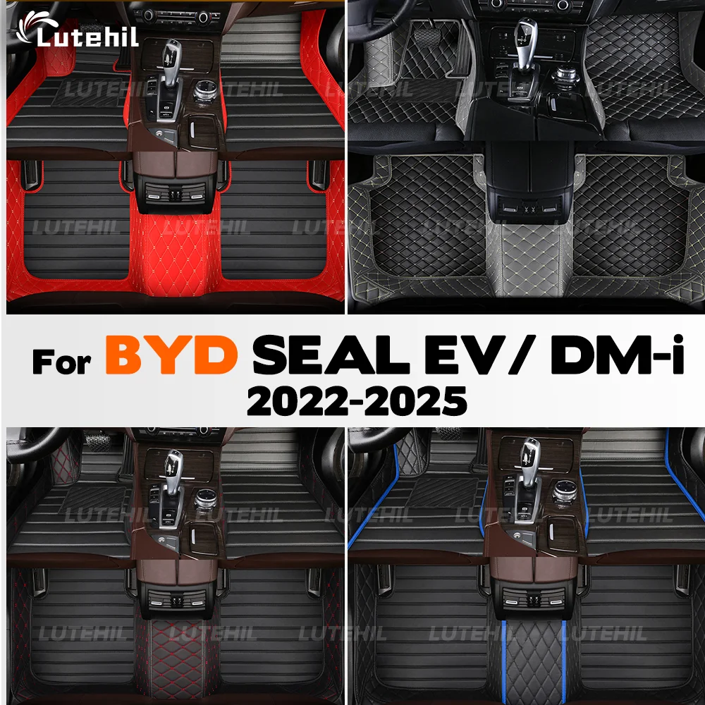 

Для BYD SEAL EV/DM-i 2022-2025 24 23, автомобильный напольный коврик, автомобильный ковер, детали интерьера, аксессуары, детали защитных накладок
