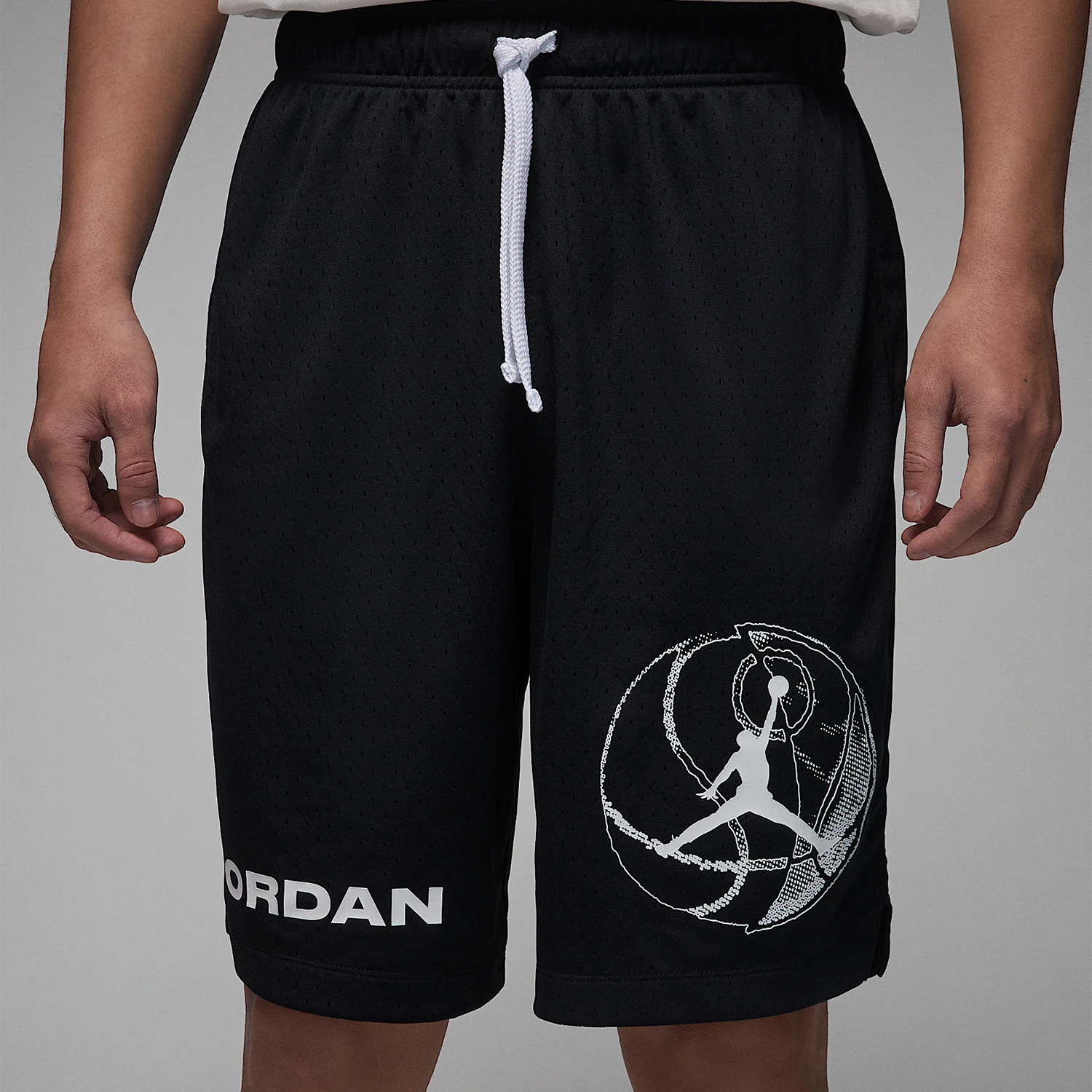 Nike genuine JORDAN men's basketball knitted breathable lace up shorts DZ4123-010
