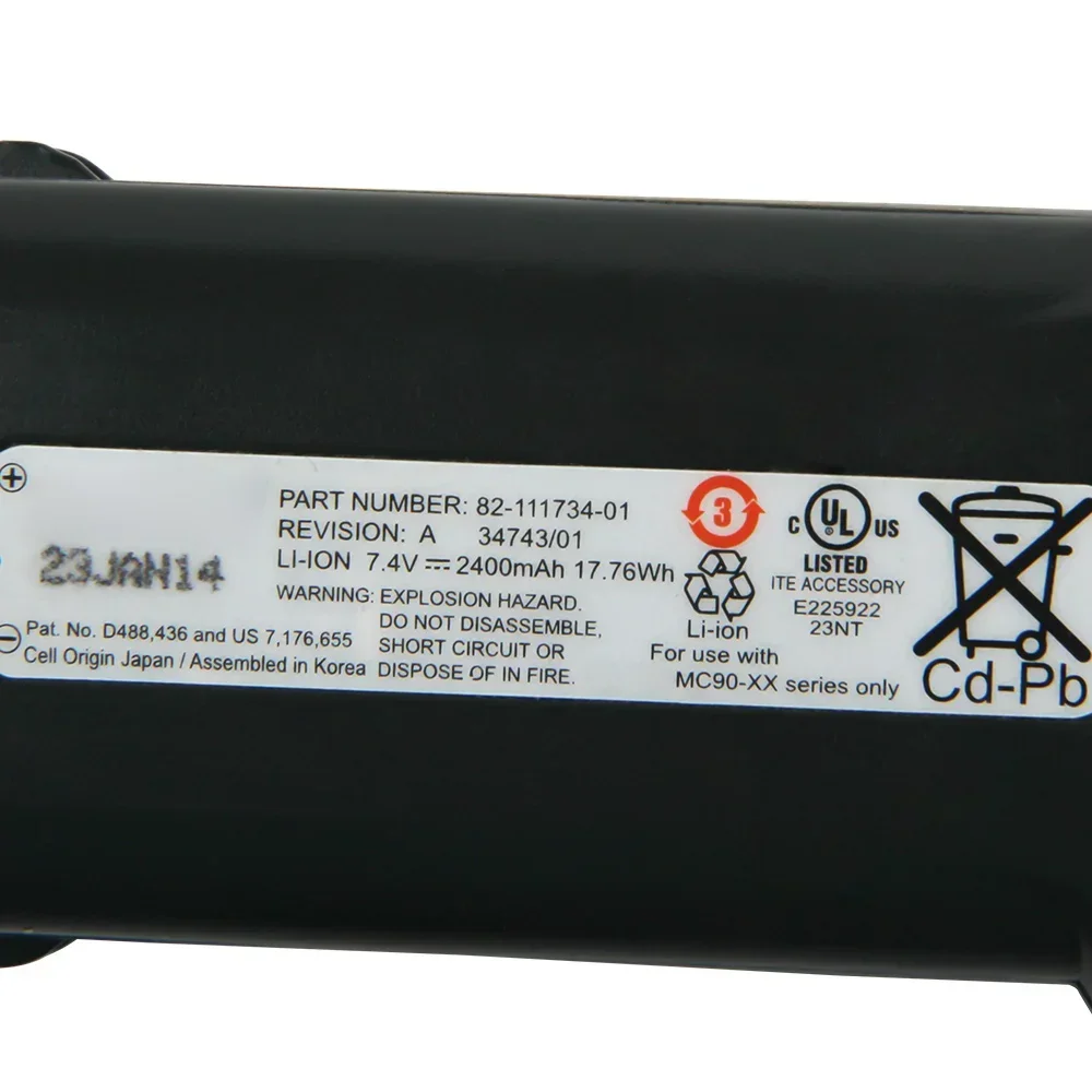 

2400mAh Mobile Computer Battery 82-111734-01 For Motorola MC90XX MC9090 MC9190 MC92N0