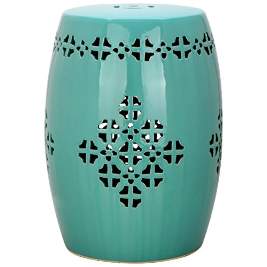 

Quatrefoil Ceramic Decorative Garden Stool