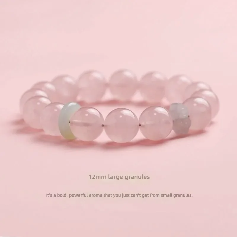 Minimalist design natural Madagascar pink crystal bracelet female love bracelet exquisite birthday gift for girlfriend
