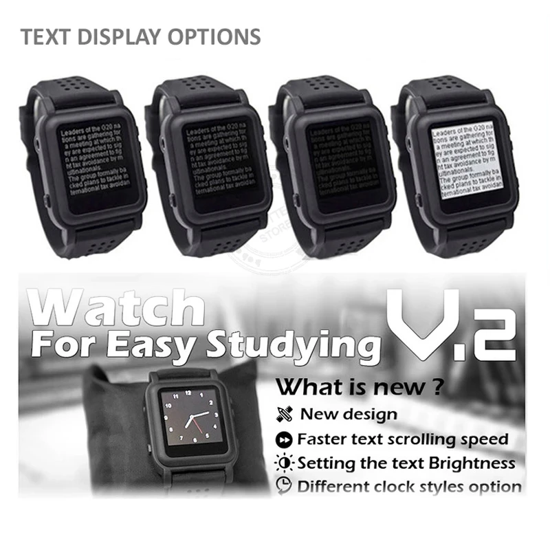 MP4 Watch For Reading And Learning Support Text EBook Wristwatch Music Player Spain Russia English Arabic Most Languages 25x25mm