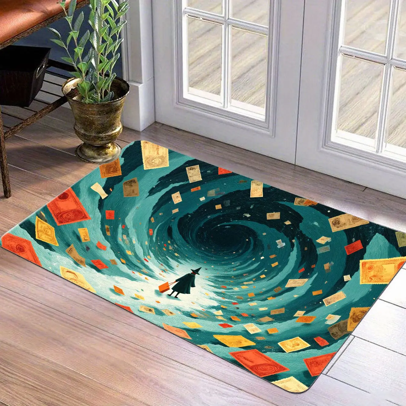 

MatMuse Magical Money Vortex Wizard Home Soft Diatomaceous Earth Mat Floor mats Soft Non-Slip Quick-Drying Living Room Carpet