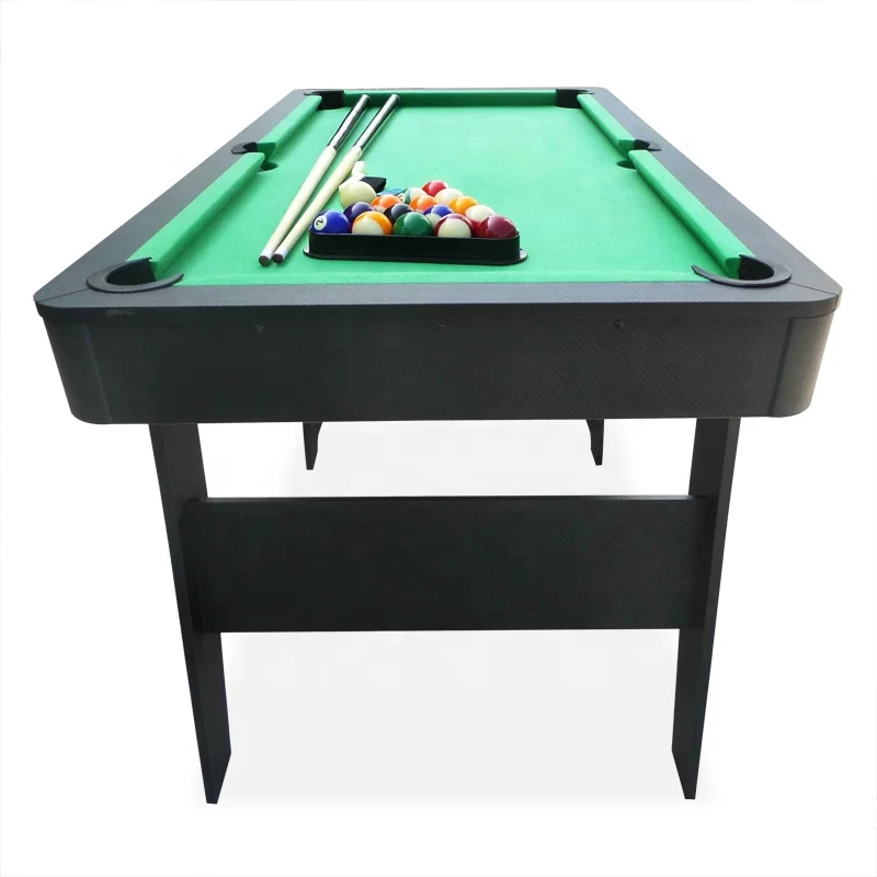 5ft Indoor Folding Pool Table With Rubber Cushion For Kids-Snooker & Billiard Sport Game