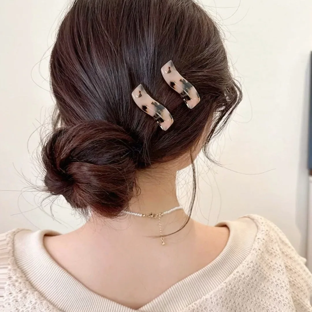 New Korean Simple Wave Leopard Print Hair Clips Women Fashion Temperament Side Duckbill Clip for Girls Hair Accessories