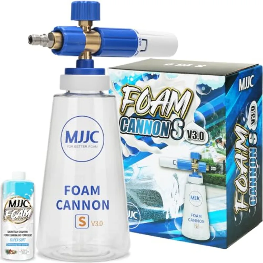 

Foam Cannon S V3.0 Thicker Snow Foam Technology with 1/4 Inch Quick Connector for Pressure Washer 34 oz Bottle (V3.0 (1/4" Quic