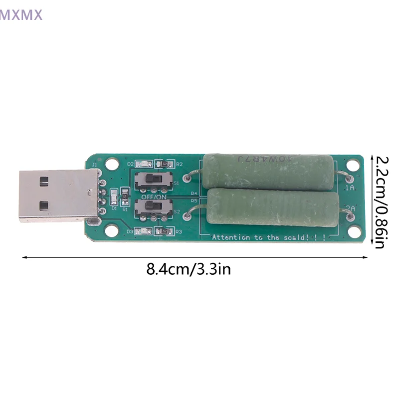 5V 1A/2A/3A Battery Capacity Voltage Discharge Resistance Tester USB Resistor DC Electronic Load 2 Switch Adjustable Current