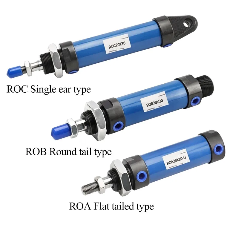 RO Series ROA ROB ROC Mini Hydraulic Cylinder Small Bore16/20/25/32/40/50 Stroke25/50/75/100/125/150/175/200/250mm