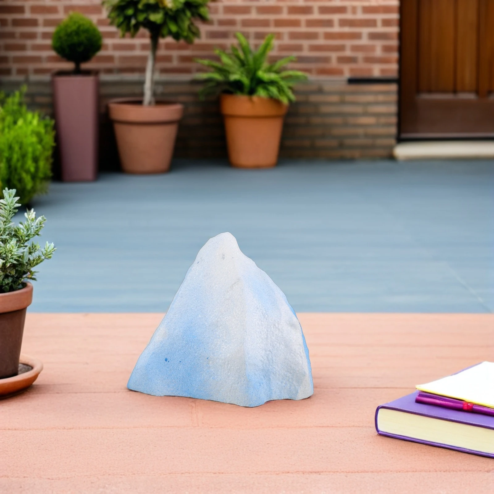 

2 Pcs Rockery Decoration Artificial Small Iceberg Diorama Rocks Stone Cake Baking Background Faux Desk Desktop Home