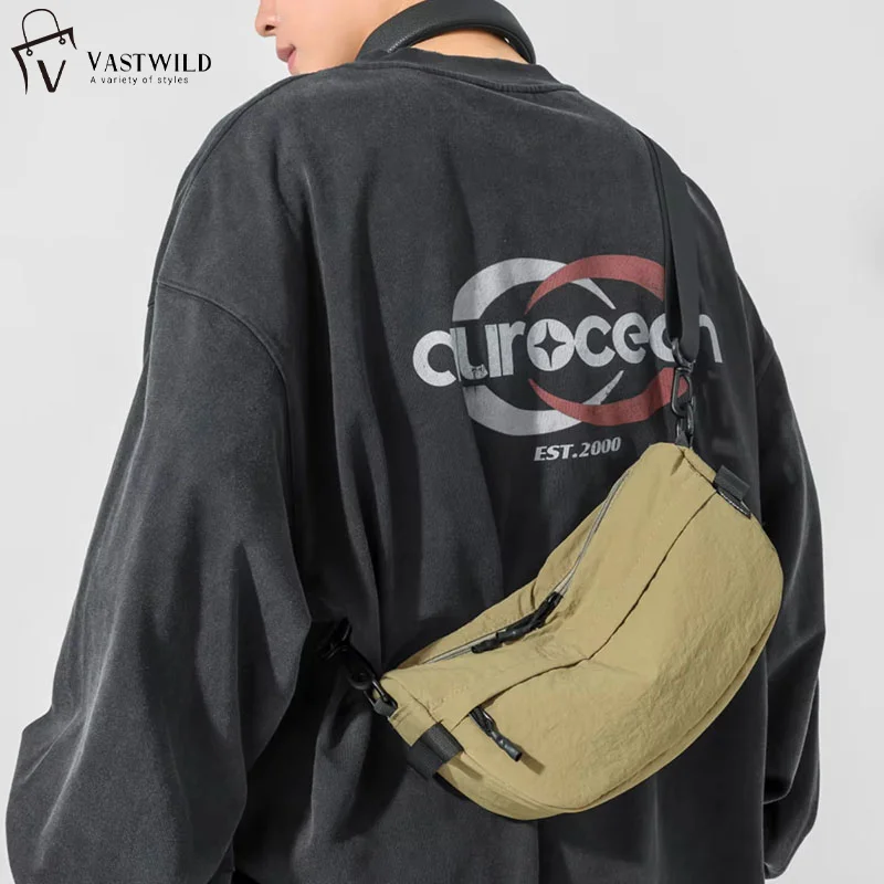 Waterproof Lightweight Nylon Crossbody Bag, Casual Multi-Pocket Unisex Phone Bag, Small Square Bag, Hiking and Shopping