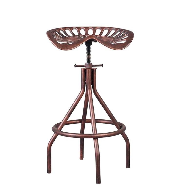 

Retro industrial style wrought iron bar Front desk rotating lift bar chair B & B bar stool Home dining High