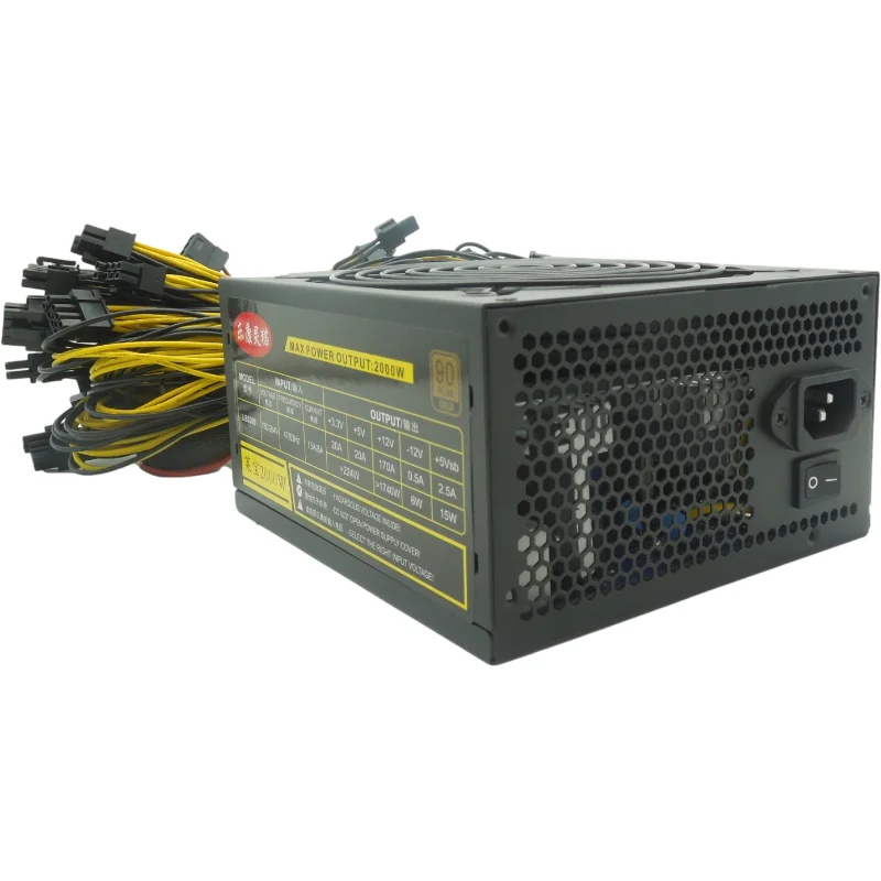 2000W desktop computer power supply 1800W 2200W 2400W 2600W power supply unit graphics card power adapter