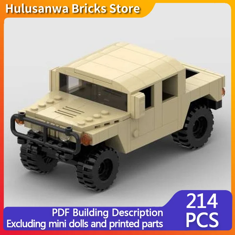 

H1 Off-Road Vehicle Model MOC Building Bricks War Equipment Modular Technology Gifts Holiday Assemble Children Toys Suit